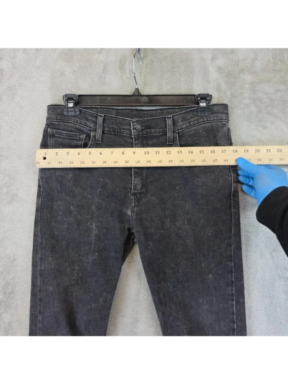 Levis 512 Jeans Mens 33x30 Gray Charcoal Wash Slim Taper Stretch Denim Pants